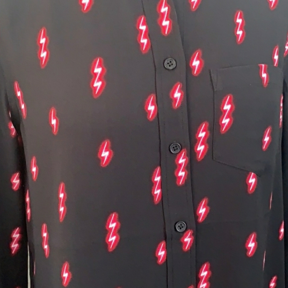 Equipment Femme Black Red White Blouse - Picture 8 of 8